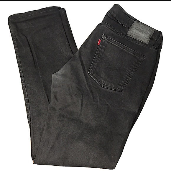 Men’s Levi’s 514 34x34 Black Straight Fit Jeans With Black Label - Picture 1 of 4